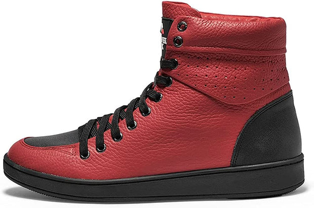 TRAVEL FOX Unisex Classic 900 Nappa Leather Round Toe Lace-Up High-Tops