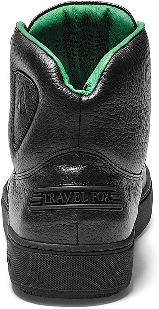 TRAVEL FOX Men's Jay Nappa Leather Round Toe Lace-Up High-Tops
